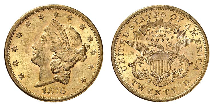 20 Dollars 1876 S, San Francisco. ... 
