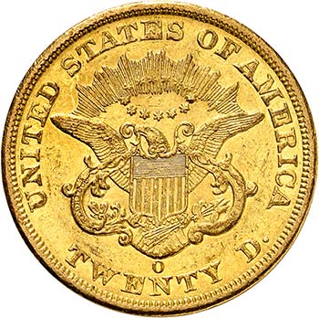 20 Dollars Coronet Head 1851 O, ... 
