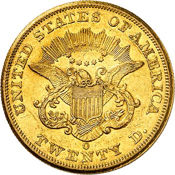 20 Dollars Coronet Head 1852 O, ... 