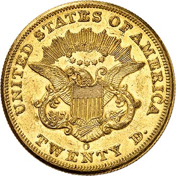 20 Dollars Coronet Head 1853 O, ... 