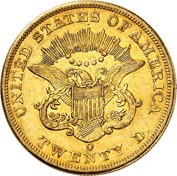 20 Dollars Coronet Head 1859 O, ... 