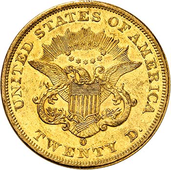 20 Dollars Coronet Head 1861 O, ... 