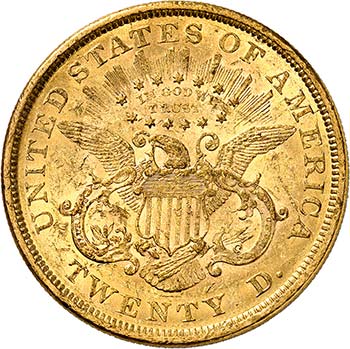 20 Dollars Coronet Head 1866. ... 