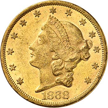 20 Dollars Coronet Head 1868. ... 