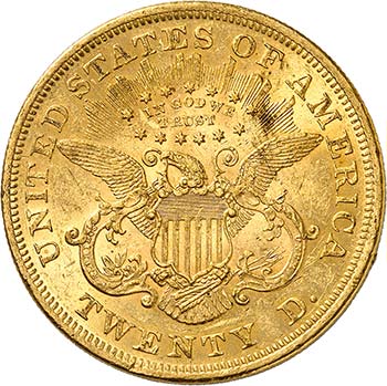 20 Dollars Coronet Head 1869. ... 