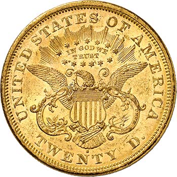 20 Dollars Coronet Head 1872 S,  ... 