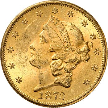 20 Dollars Coronet Head 1873. ... 