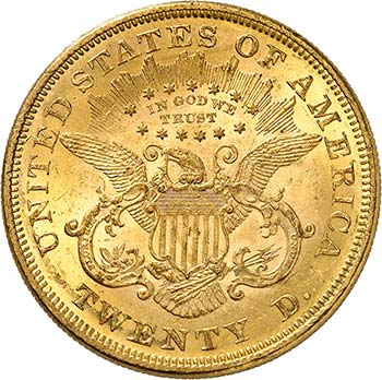 20 Dollars Coronet Head 1875. ... 