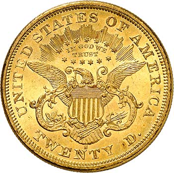 20 Dollars Coronet Head 1875 S, ... 