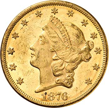 20 Dollars Coronet Head 1876. ... 
