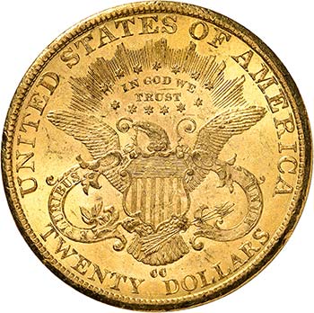 20 Dollars Coronet Head 1882 CC, ... 