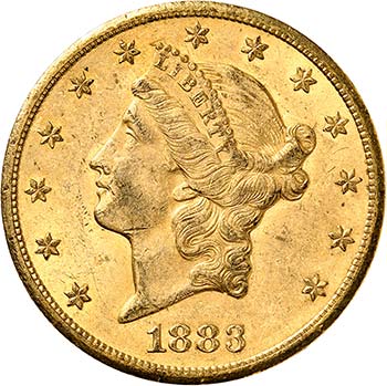 20 Dollars Coronet Head 1883 CC, ... 