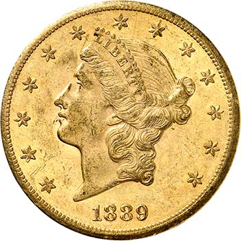 20 Dollars Coronet Head 1889 CC, ... 