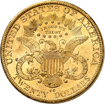 20 Dollars Coronet Head 1889 CC, ... 