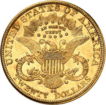 20 Dollars Coronet Head 1893 CC, ... 