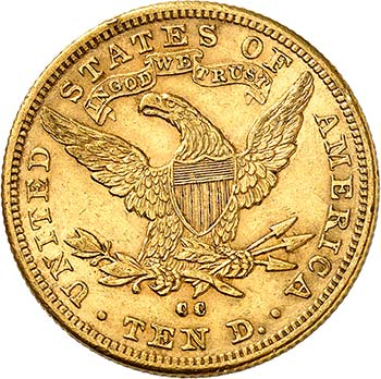 10 Dollars 1892 CC, Carson City. ... 