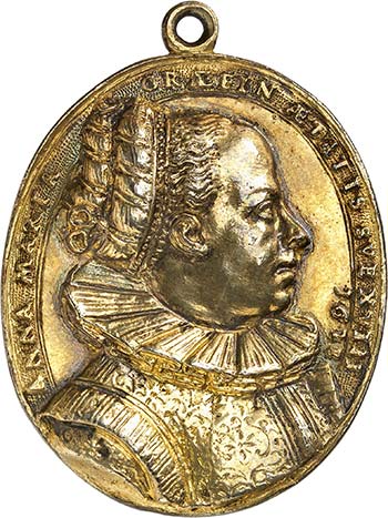 Médaille en argent doré 1628. ... 