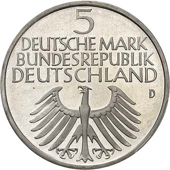 5 Mark 1952 D, Munich. FRAPPE sur ... 
