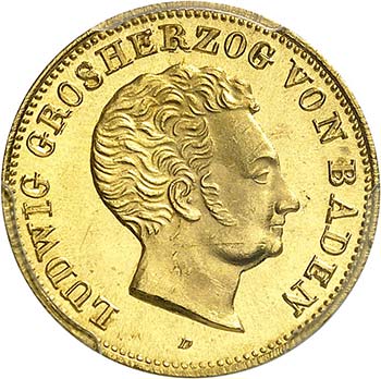 Bade - Louis, 1818-1830.  5 Gulden ... 