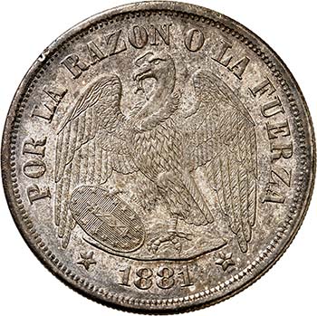 République du Chili - Pesos 1881, ... 