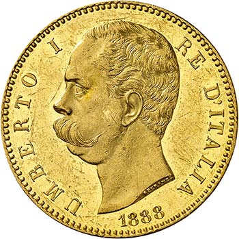 100 Lire 1888 R,Rome. Buste à ... 