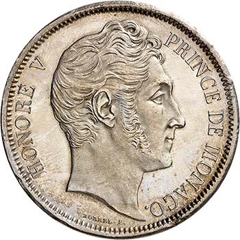 Honoré V, 1819-1841.  5 Francs ... 