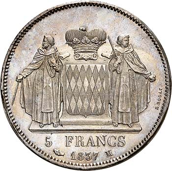 Honoré V, 1819-1841.  5 Francs ... 