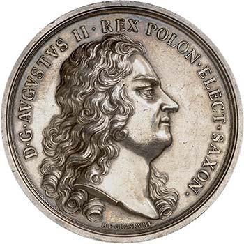 Auguste II, 1694-1733.  Médaille ... 