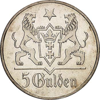 Danzig  - 5 Gulden 1923, Danzig. ... 