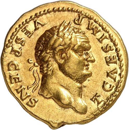 Titus César 69-79. Aureus 73, ... 