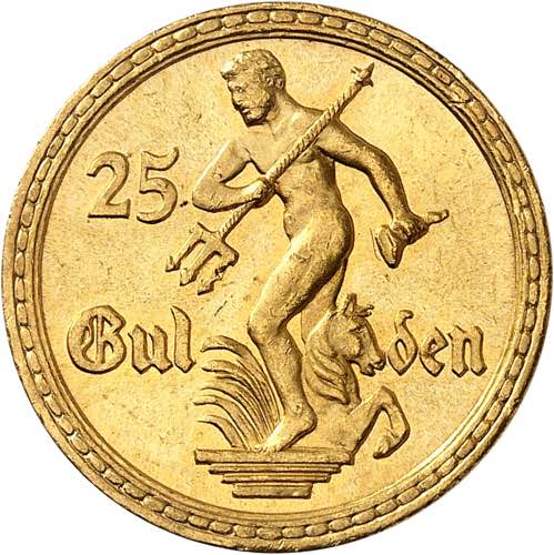 Danzig. 25 Gulden 1930. Armoiries ... 