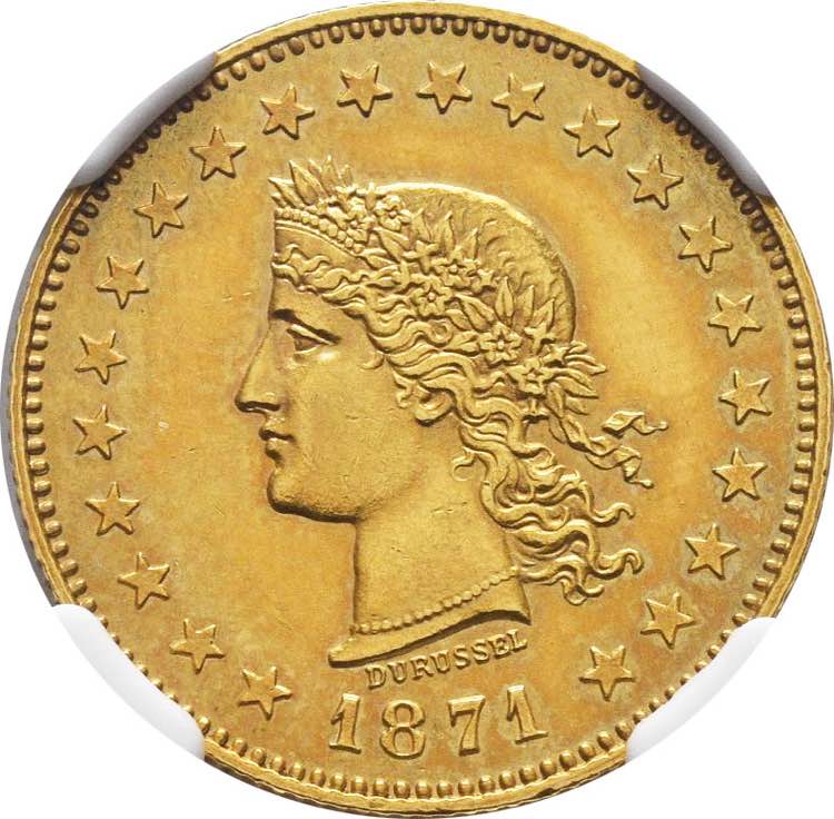 Confédération. 20 Francs 1871, ... 