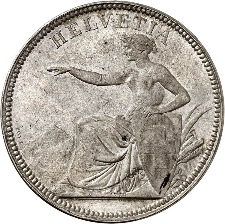 Confédération. 5 Francs 1886 B, ... 