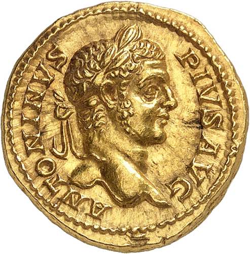 Caracalla 198-217. Aureus 208, ... 