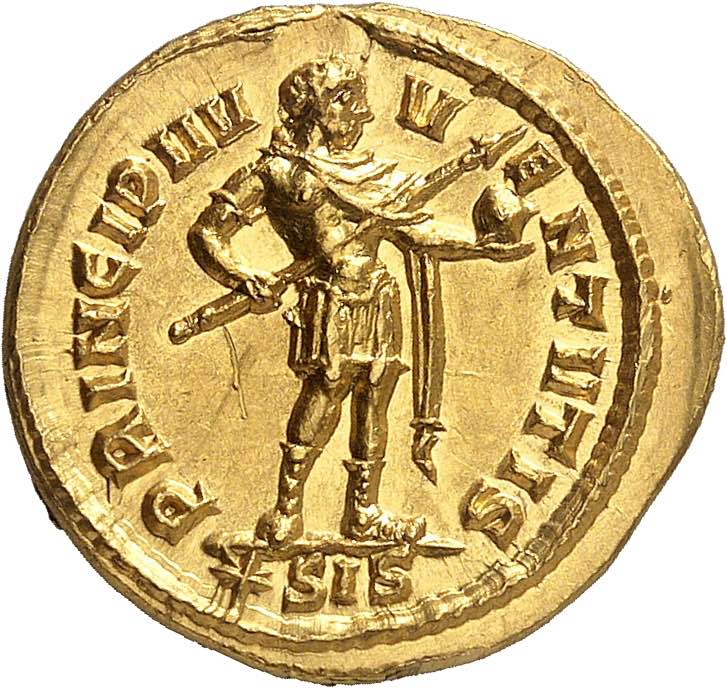 Galère César 293-305. Aureus ... 