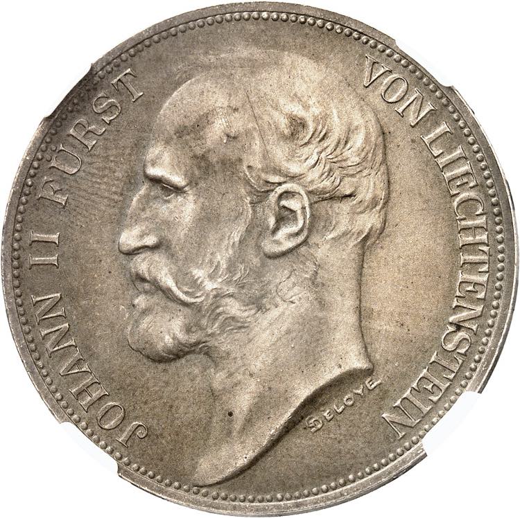Jean II, 1858-1929. 5 Krone 1898, ... 