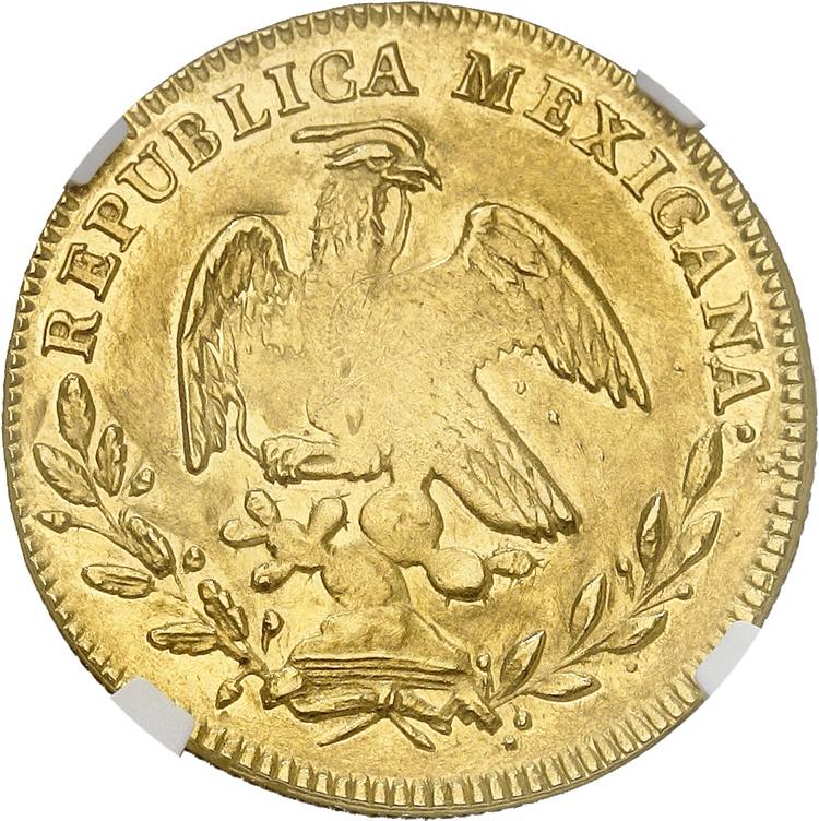 République. 4 Escudos 1848 Mo-GC, ... 