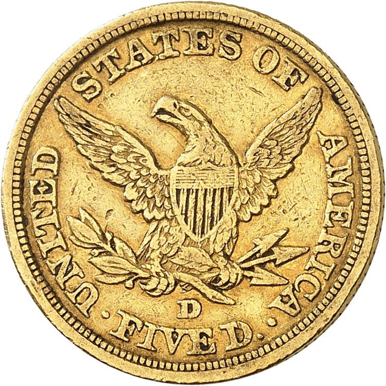 5 Dollars 1843 D, Dahlonega. ... 