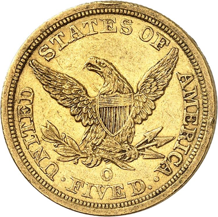5 Dollars 1845 O, New Orleans. ... 