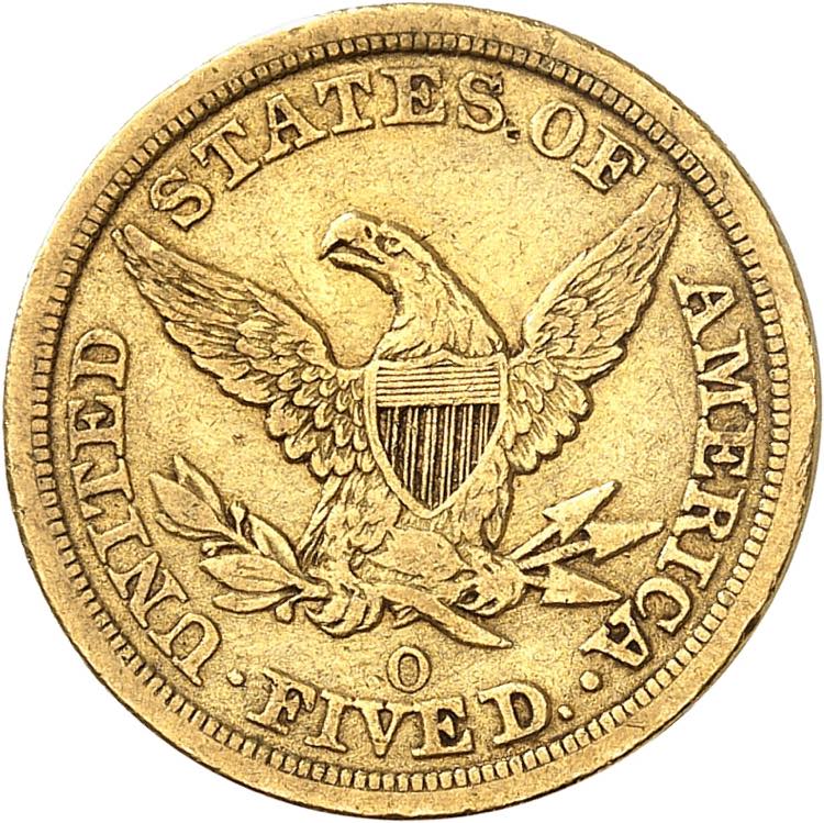 5 Dollars 1846 O, New Orleans. ... 