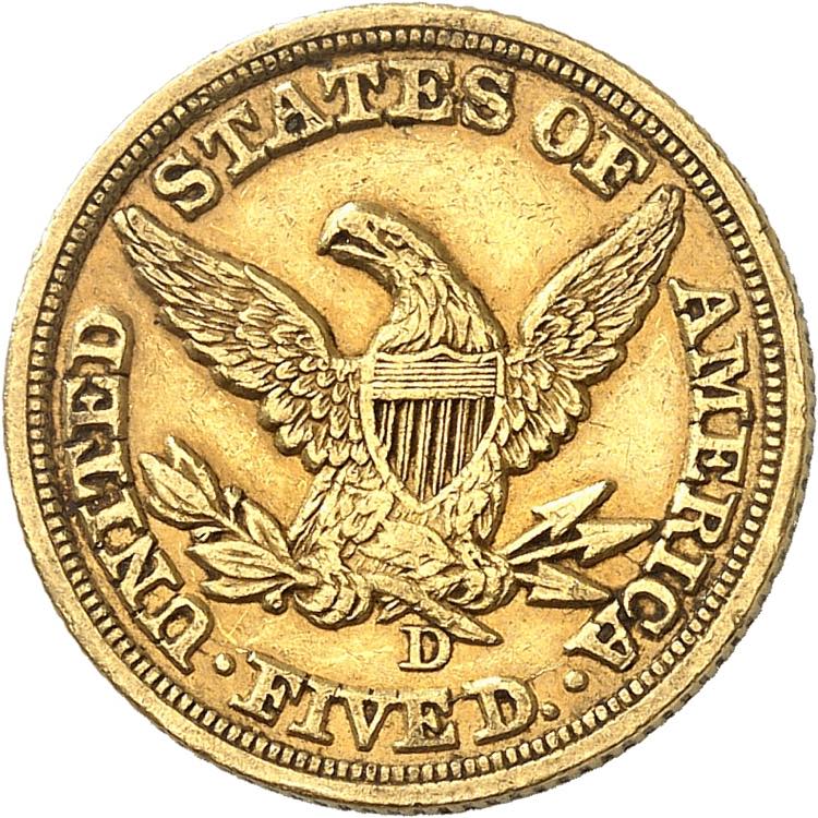 5 Dollars 1849 D, Dahlonega. ... 