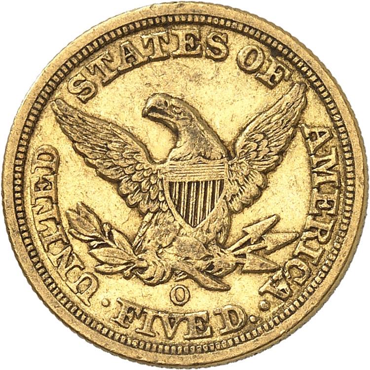 5 Dollars 1854 O, New Orleans. ... 