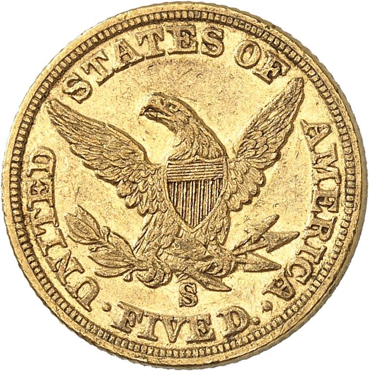 5 Dollars 1855 S, San Francisco. ... 