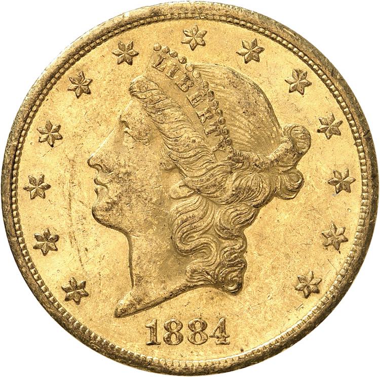 20 Dollars 1884 CC, Carson City. ... 