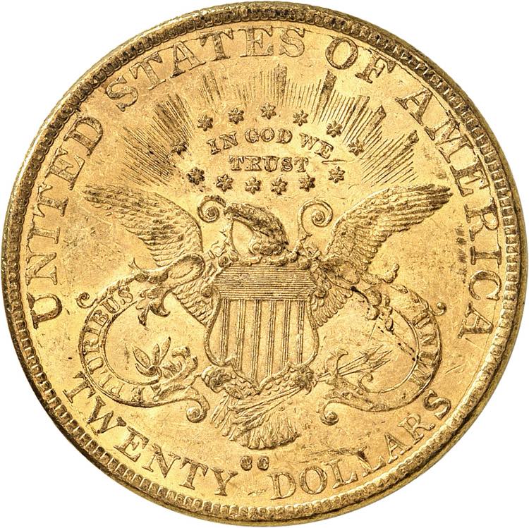 20 Dollars 1890 CC, Carson City. ... 