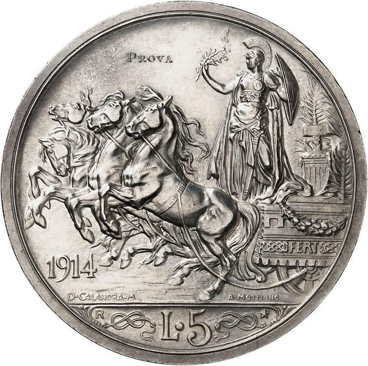 Royaume dItalie, 5 Lire 1914 R, ... 