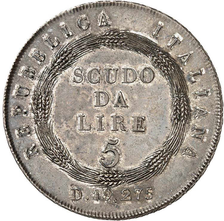 Lombardie, 5 Lire An II (1803) M, ... 