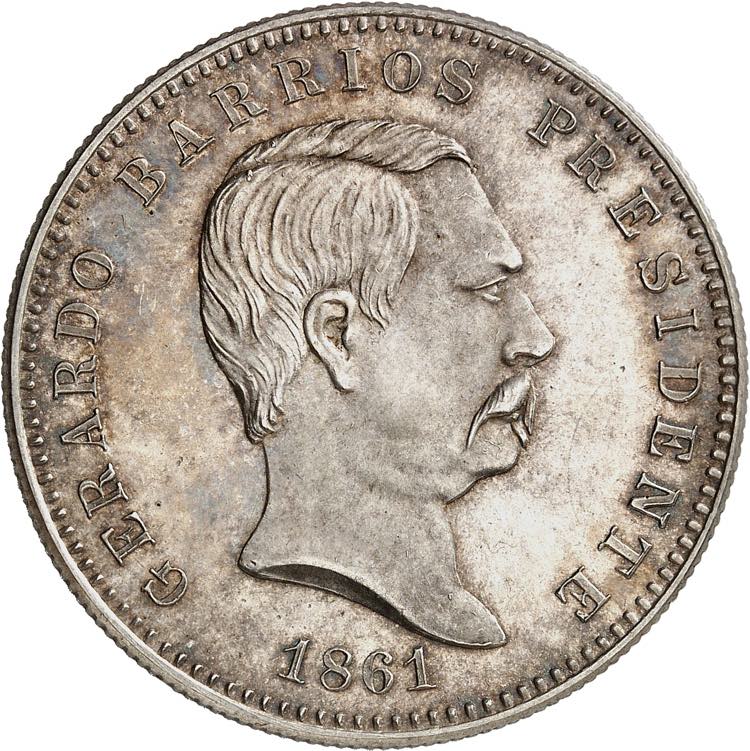 République, 1841-. Peso 1861, San ... 