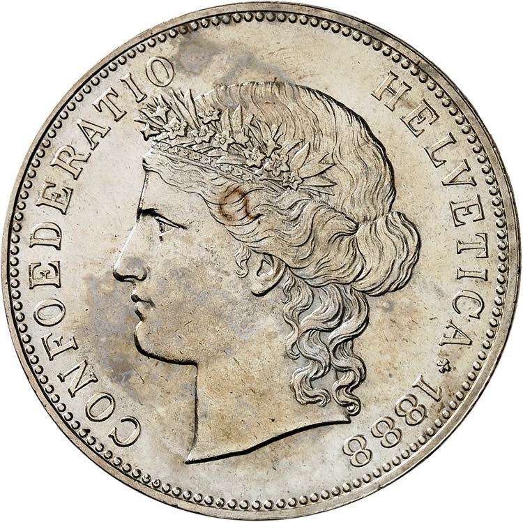 Confédération, 5 Francs 1888 B, ... 