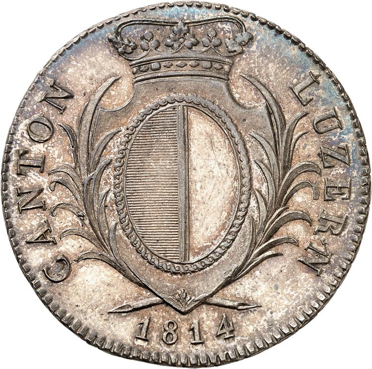 Lucerne, 4 Franken 1814. Ecu ovale ... 